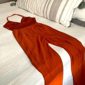 Fashion Nova Burnt Orange Jumpsuit